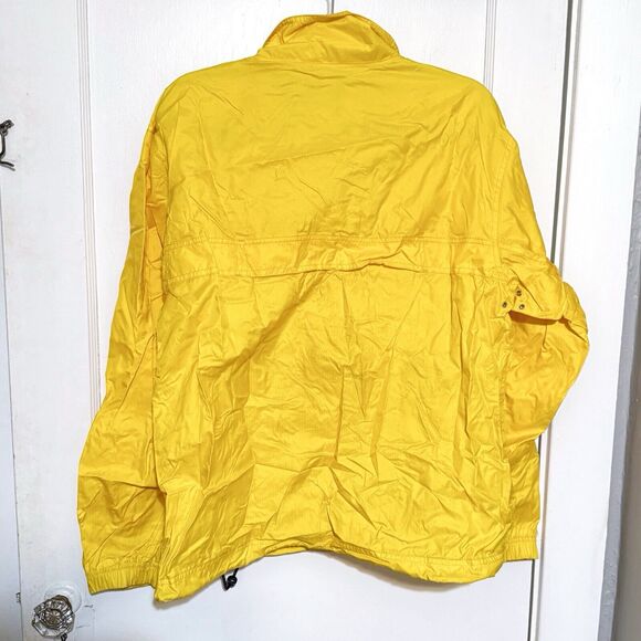 Gap Yellow Rain Jacket Windbreaker Men's Medium Vintage Y2K Vented Nylon - Picture 5 of 5